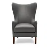 Massoud Mckinney Wing Chair In Saloon Fossil