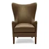 Massoud Mckinney Wing Chair In Saloon Whiskey