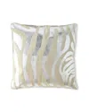 Massoud Metallic Hair Hide Zebra Pillow, 22"sq.