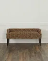 Massoud Olipha End-of-bed Bench, 60" In Animal Print 