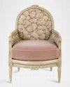 Massoud Penrose Bergere Chair In Pink