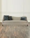 Massoud Raquel Left Facing Curved Sofa, 92" In Beige