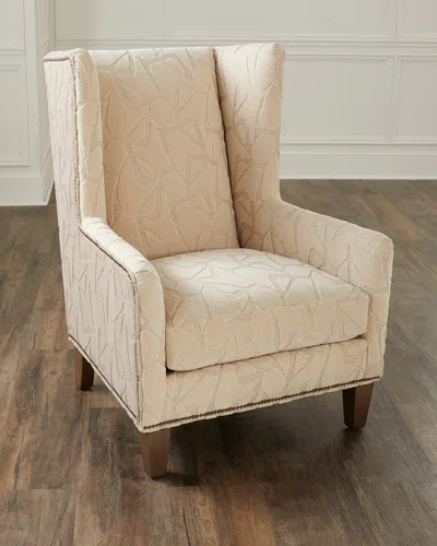 Massoud Raye Wing Chair In Cream