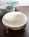 Massoud Scala Light Round Ottoman In Sand/natural