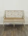 Massoud Shai Leather Settee In Neutral