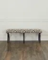 Massoud Skye Bench, 56" In Black, White