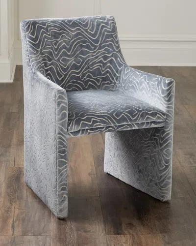 Massoud Stratus Dining Arm Chair In Gray