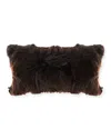 Massoud Suri Alpaca Lumbar Pillow In Brown