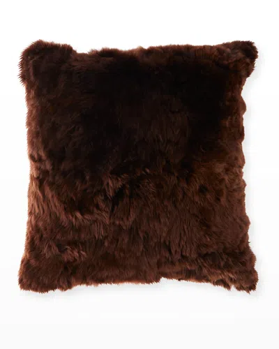 Massoud Suri Alpaca Square Pillow In Chestnut