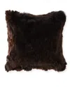 Massoud Suri Alpaca Square Pillow In Espresso