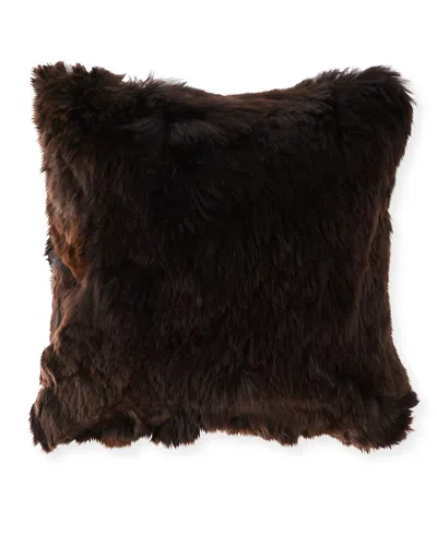 Massoud Suri Alpaca Square Pillow In Brown