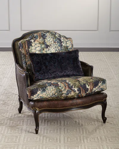 Massoud Talisheek Leather Bergere Chair