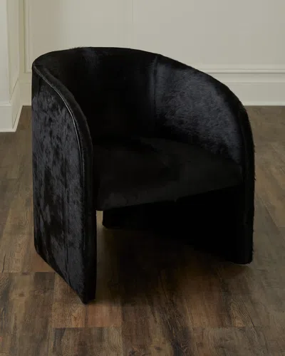 Massoud Tavi Hair On Hide Chair In Black