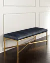 Massoud Toma Crocodile-embossed Bench In Navy