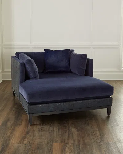 Massoud Tonello Wide Chaise In Blue