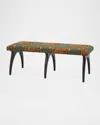 Massoud Veda Upholstered Bench, 56" In Green