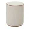 Massoud Wylie Cylinder Ottoman In Neo Cream