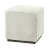 Massoud Wylie Sheepskin Square Ottoman In Wesby Shearling