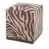 Massoud Wylie Square Ottoman In Zebra Washed