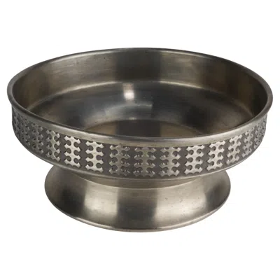 Pre-owned Mastad Pewter Norway Rare Mastad Norway Footed Bowl Scandinavian Pewter 1950s In Black