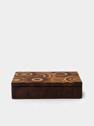 Mastellone Giuseppe Wood Inlay Jewelry Box In Brown