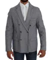 Master Coat Blue Double Breasted Regular Fit Blazer