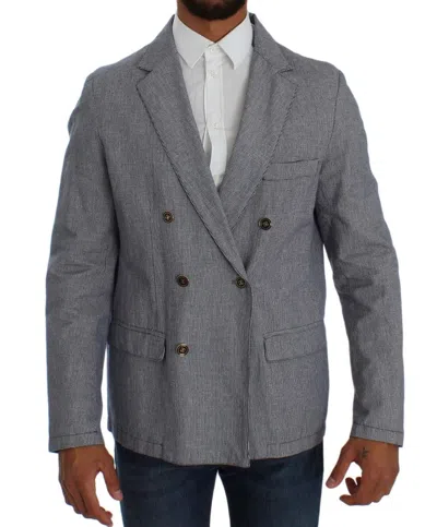 Master Coat Blue Double Breasted Regular Fit Blazer