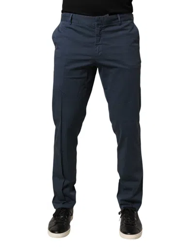 Pre-owned Master Coat Skinny Fit Mid Waist Men Chino Trouser Men's Pants () In Blue