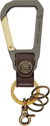 Master-piece Brown Carabiner Keychain In Brown