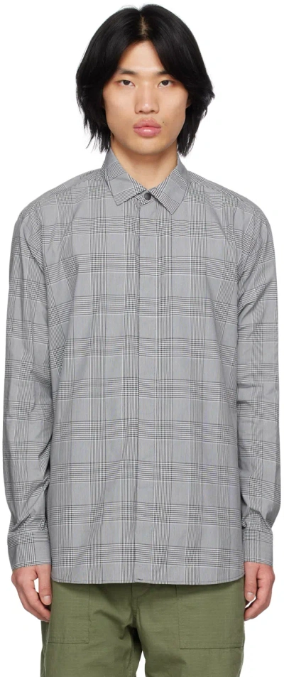 Master-piece Co Gray Check Shirt In Grey