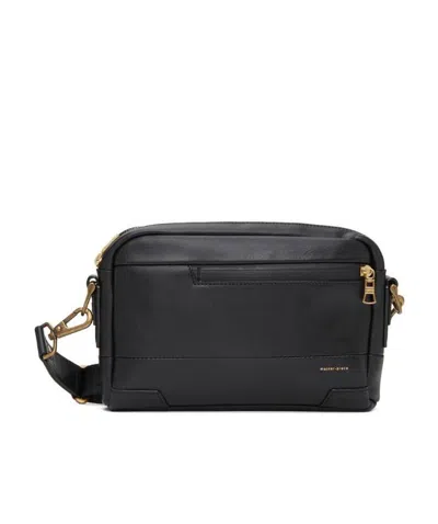Master-piece Logo Embossed Shoulder Bag In Black