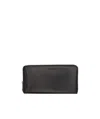 Master-piece Logo Embossed Zipper Wallet In Black