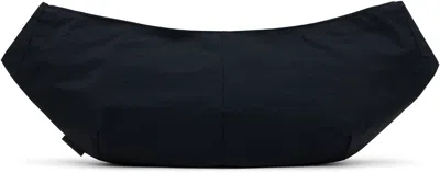 Master-piece Navy Sash Sling L Pouch In Black