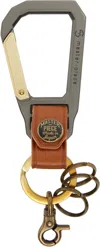 Master-piece Tan Carabiner Keychain In Brown
