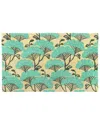 Master Weave Blue Floral Coir Doormat