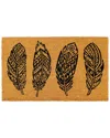 Master Weave Four Feathers Coir Doormat In Multi