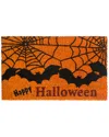Master Weave Happy Halloween Bat Doormat In Orange