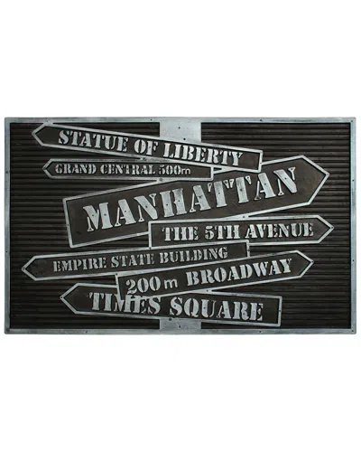 Master Weave Nyc Signs Coir Doormat In Black