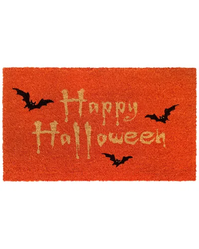 Master Weave Rug Smith Happy Halloween Doormat In Orange