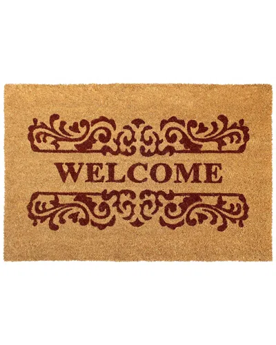 Master Weave Scroll Welcome Coir Doormat