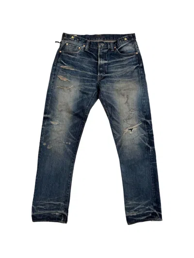 Mastercraft Union Edo Aza Repaired Jeans In Blue