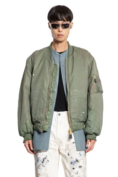 Mastercraft Union Kaiga Washed Nylon Bomber In Green