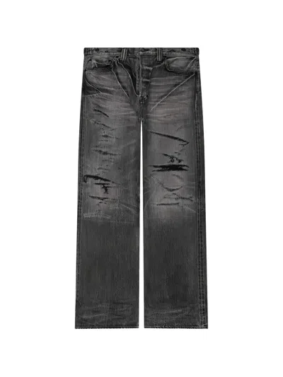 Mastercraft Union Kumori Repaired Relaxed Jeans In Gray