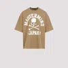 Mastermind Japan Mastermind Oversized Skull Graphic T-shirt In Neutral Cotton In Beige