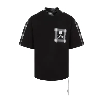 Mastermind Combined Check Black White Cotton T-shirt