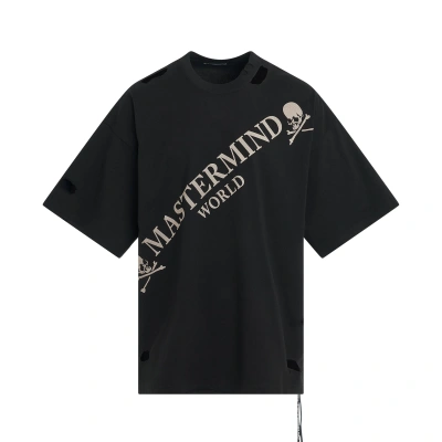 Mastermind Damaged Oversized T-shirt In Black