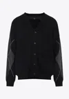 Mastermind Japan Cashmere Cardigan With V-neckline And Skull Motif In Black