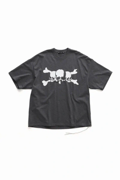 Mastermind Japan Asura Skull Short Sleeve Tee Boxy Fit In Gray
