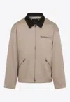 Mastermind Japan Mj Aviator Corduroy-collar Cotton Jacket In Neutral