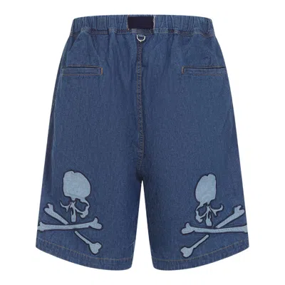 Mastermind Japan Belted Easy Denim Shorts In Blue